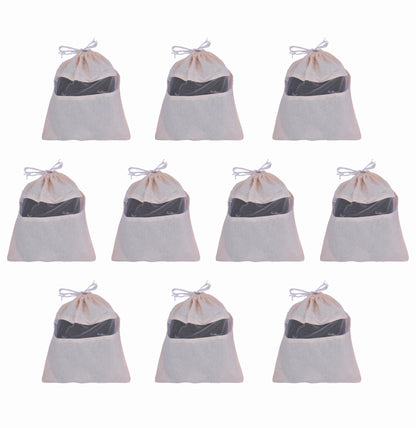 Pack of 10 Cotton Shoe Cover Bag | 16 x 13 Inch